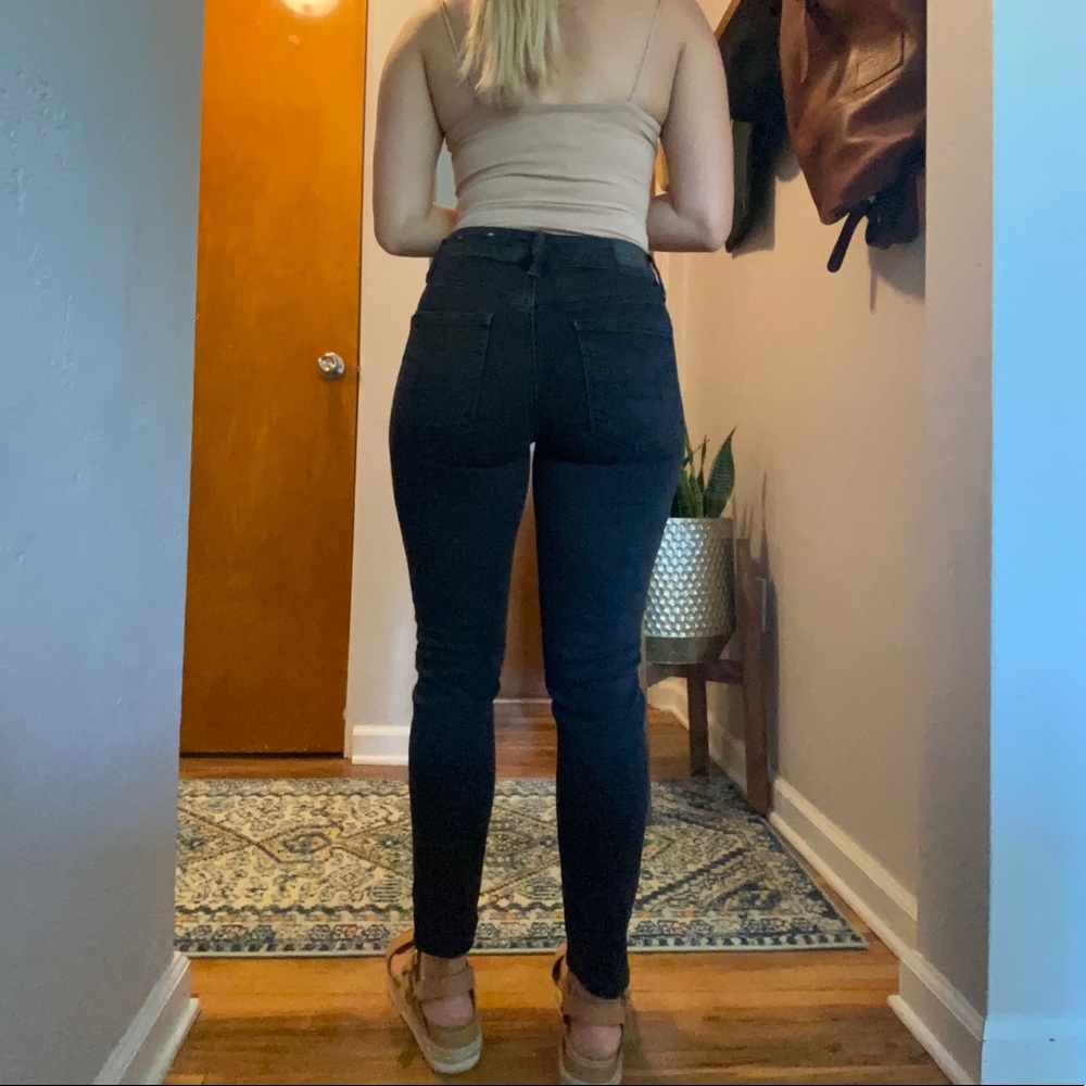 American Eagle 0 XS Black Denim Hi-Rise Jegging